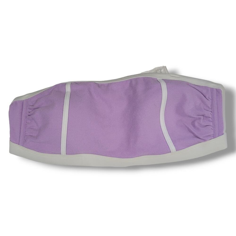 Kona Sol Plus Size Purple Terry Bandeau Bikini Top 14W NWOT